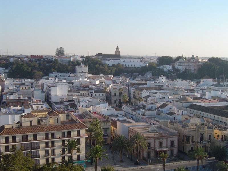 View looking old part of the twon of Sanlucar de Barrameda