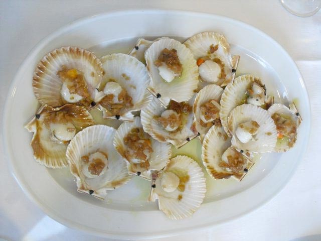 plate of scallops