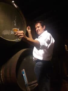 pouring sherry with a venencia