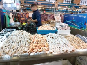 Fish stall at Jerez market